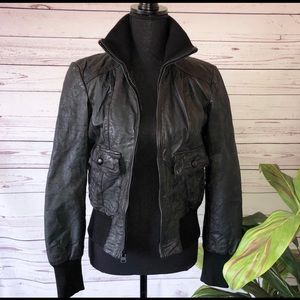 Womens Levi’s leather moto jacket size small